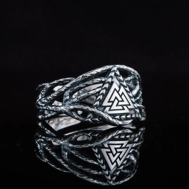 BAGUE VALKNUT (ARGENT) - Viking Héritage