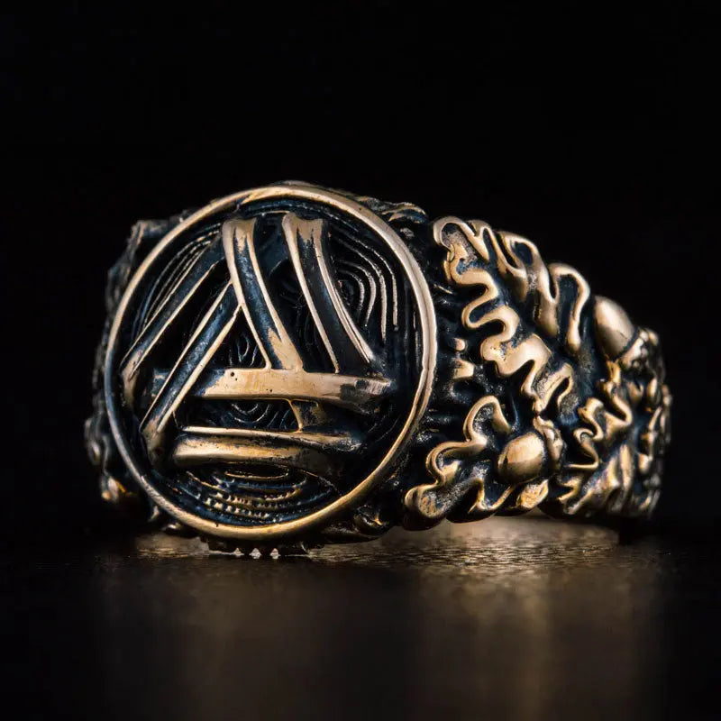 BAGUE VALKNUT (BRONZE MASSIF) - Viking Héritage
