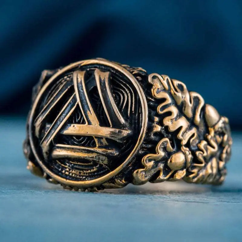 BAGUE VALKNUT (BRONZE MASSIF) - Viking Héritage