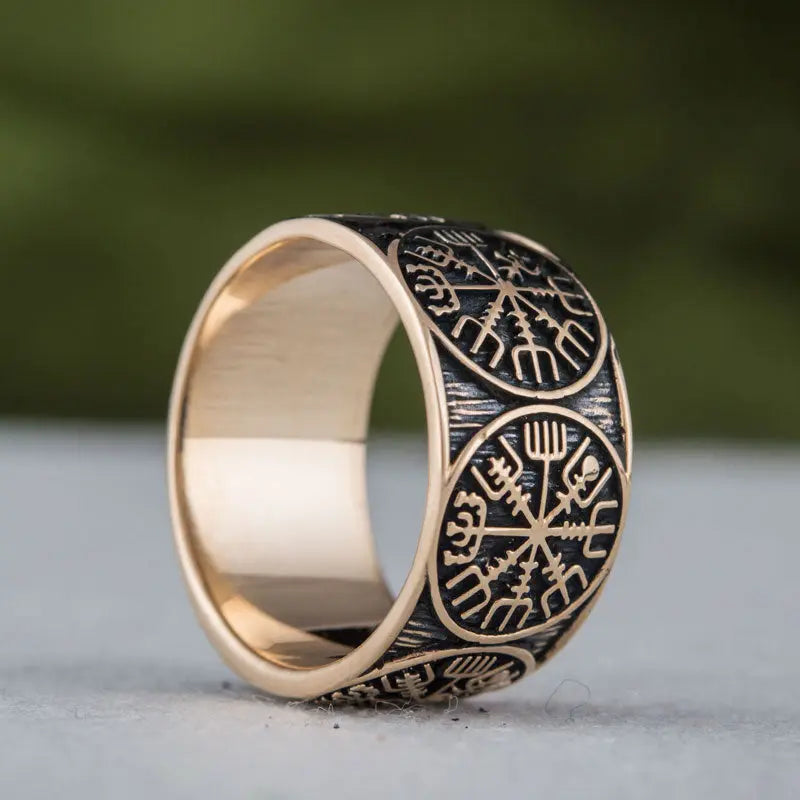 BAGUE VEGVISIR (BRONZE MASSIF) - Viking Héritage