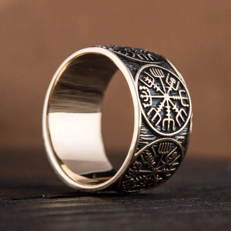 BAGUE VEGVISIR (BRONZE MASSIF) - Viking Héritage