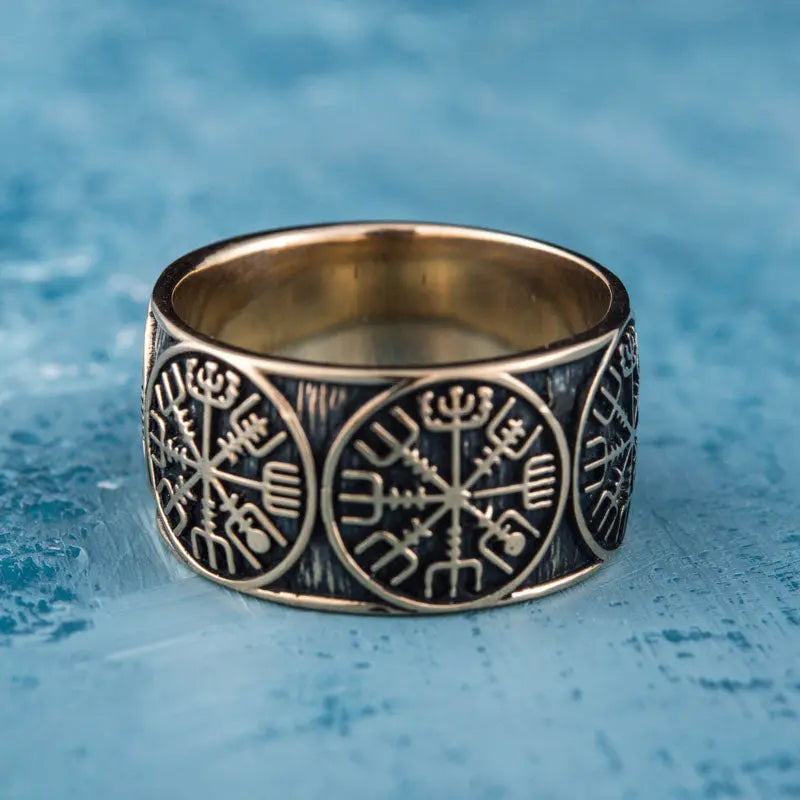 BAGUE VEGVISIR (BRONZE MASSIF) - Viking Héritage