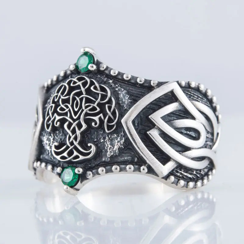 BAGUE VIKING ARBRE DE VIE (ARGENT) - Viking Héritage