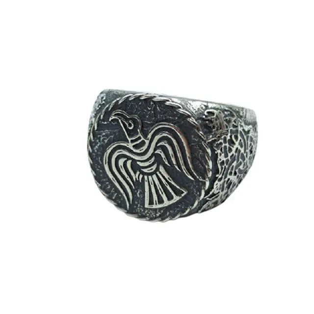 BAGUE VIKING CORBEAU (ARGENT) - Viking Héritage