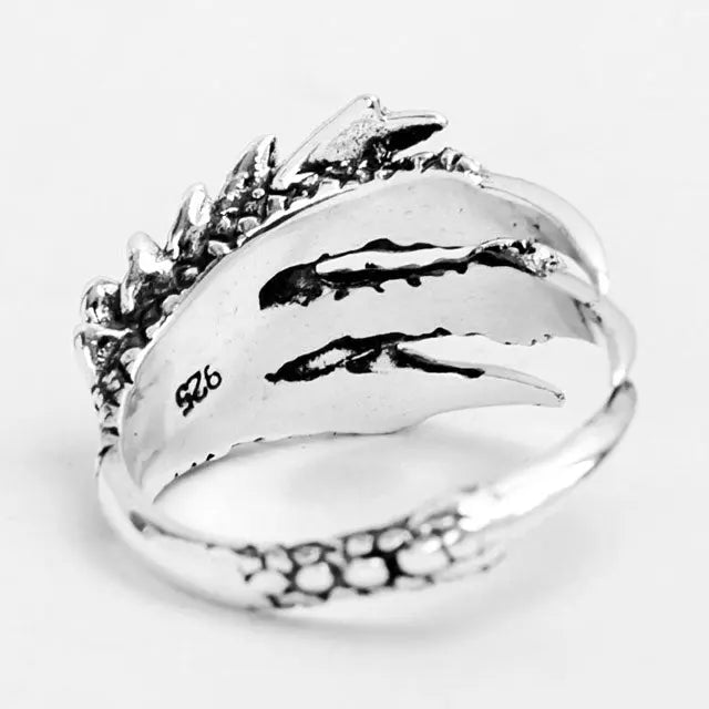 BAGUE VIKING GRIFFE DE JǪRMUNGANDR (ARGENT) - Viking Héritage