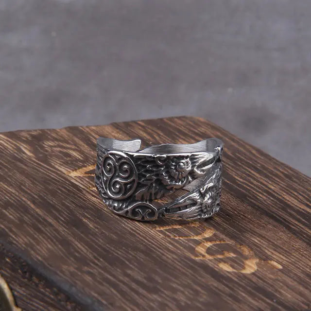 BAGUE VIKING HUGIN ET MUNIN - Viking Héritage