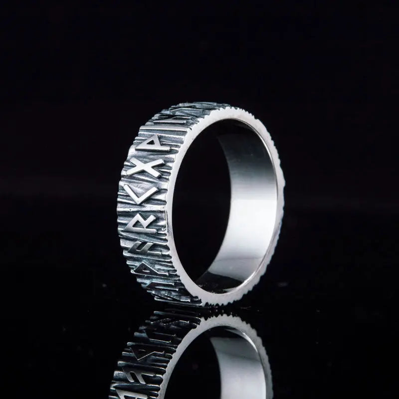 BAGUE VIKING RUNES (ARGENT) - Viking Héritage