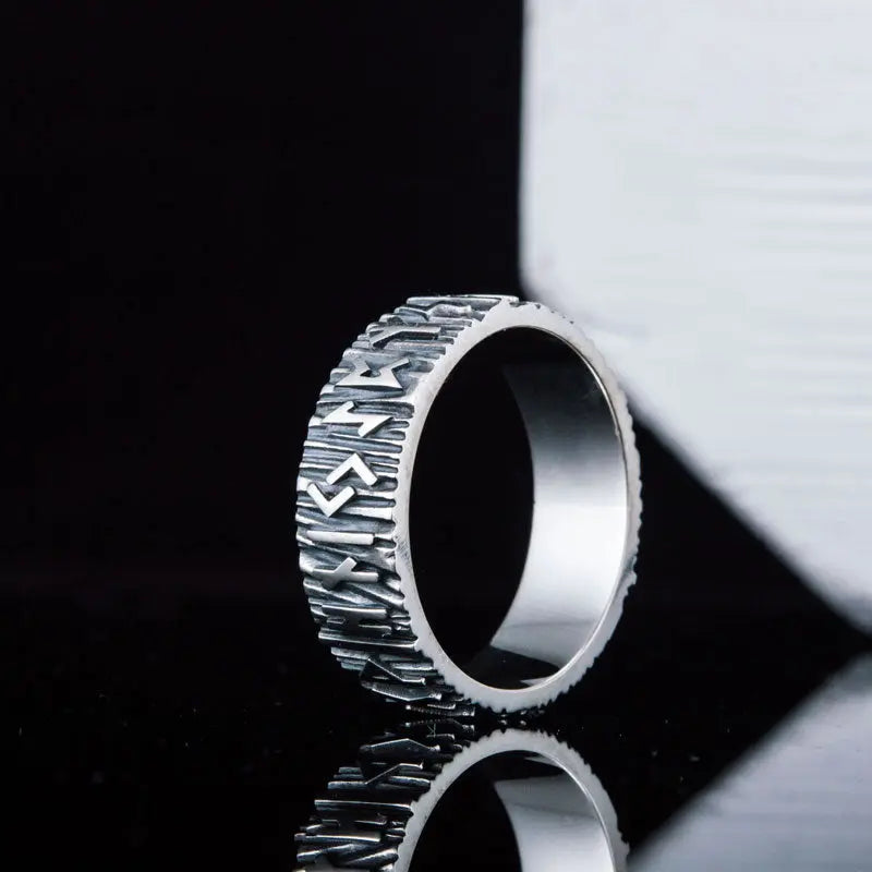 BAGUE VIKING RUNES (ARGENT) - Viking Héritage
