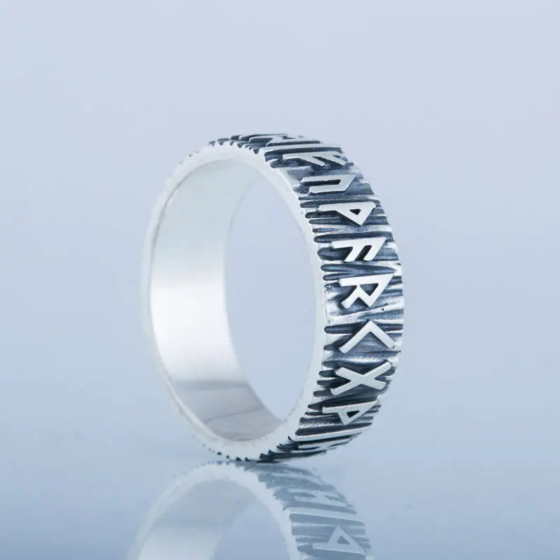 BAGUE VIKING RUNES (ARGENT) - Viking Héritage