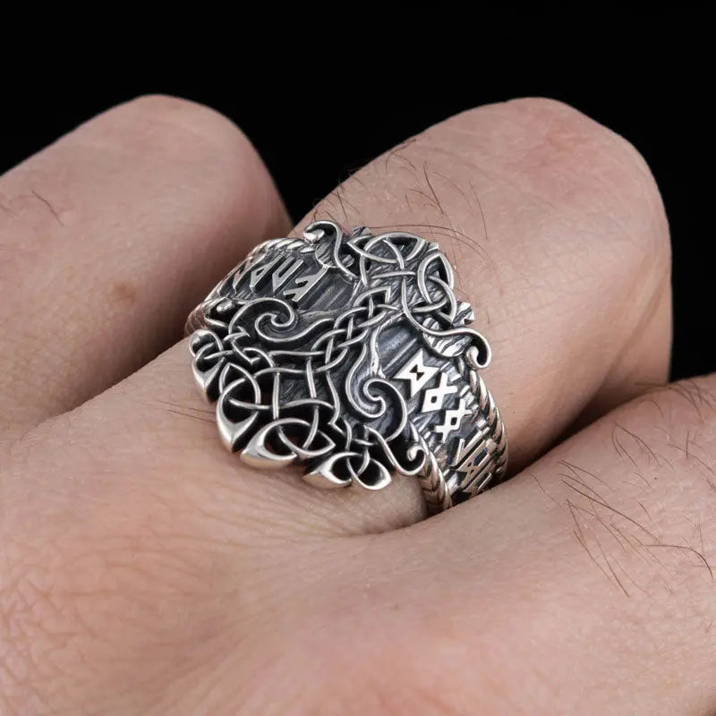 BAGUE YGGDRASIL (ARGENT) - Viking Héritage