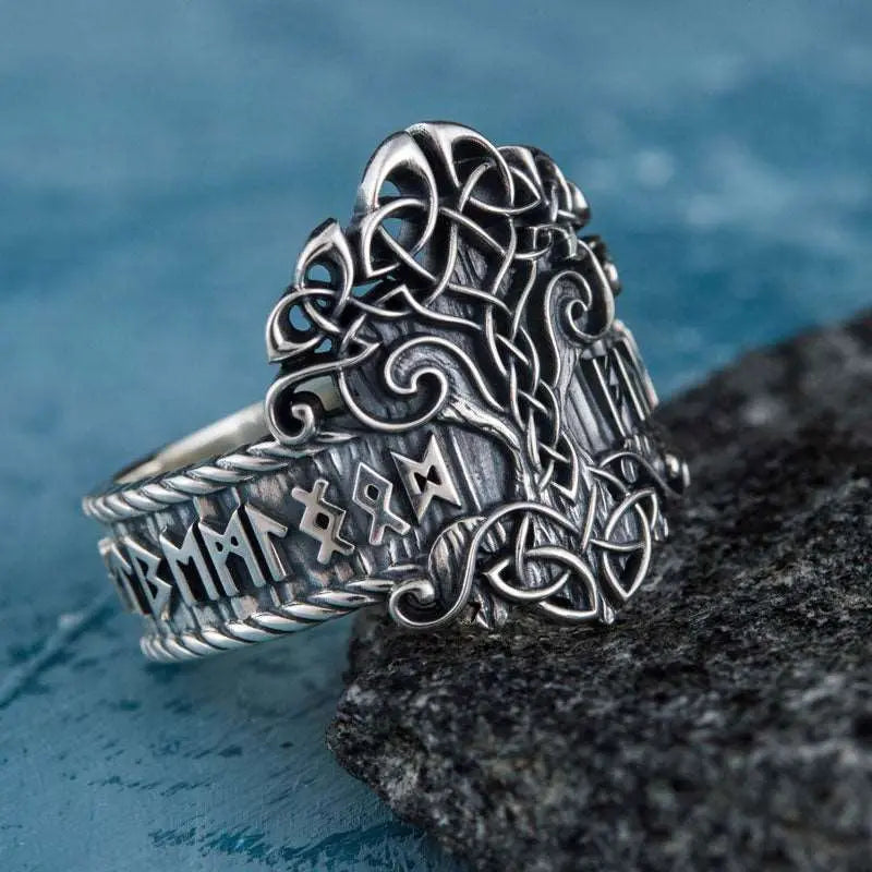 BAGUE YGGDRASIL (ARGENT) - Viking Héritage