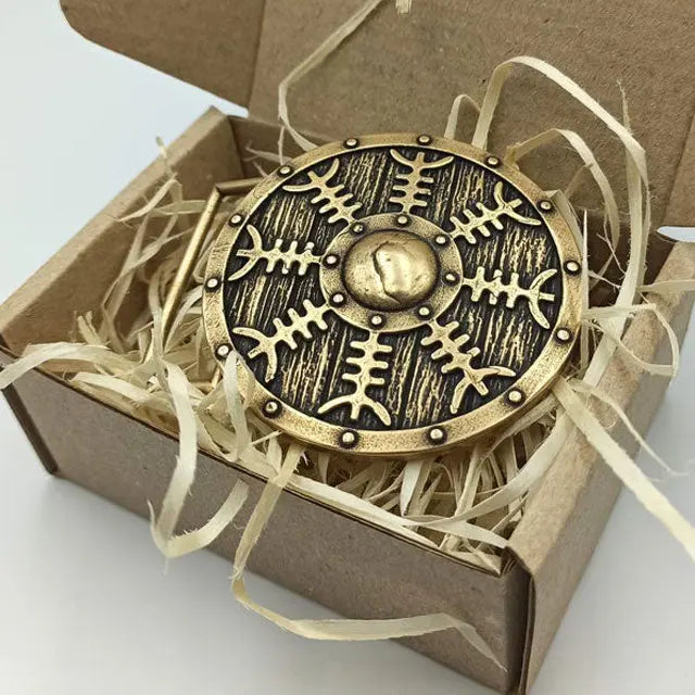 BOUCLE DE CEINTURE VIKING EN BRONZE MASSIF - Viking Héritage