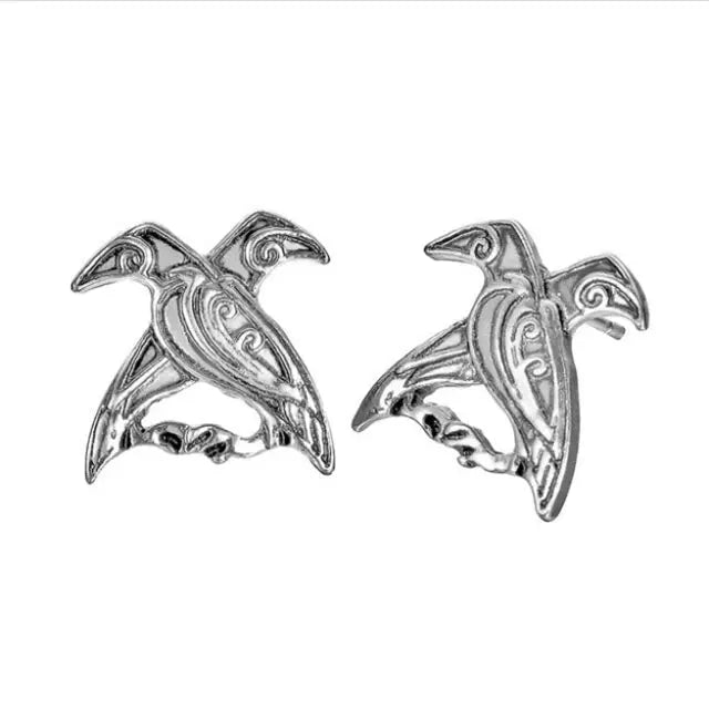BOUCLE D'OREILLES VIKING HUGIN ET MUNIN - Viking Héritage