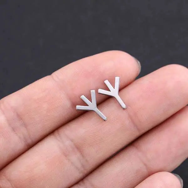 BOUCLES D'OREILLES RUNE ALGIZ - Viking Héritage