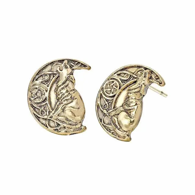 BOUCLES D'OREILLES VIKING LOUPS GERI & FREKI - Viking Héritage