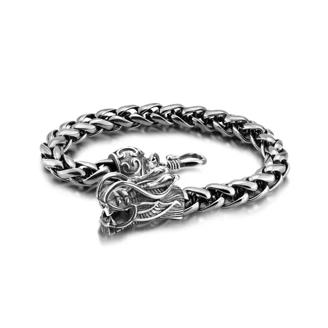 BRACELET DRAGON CÉLESTE (ARGENT) - Viking Héritage