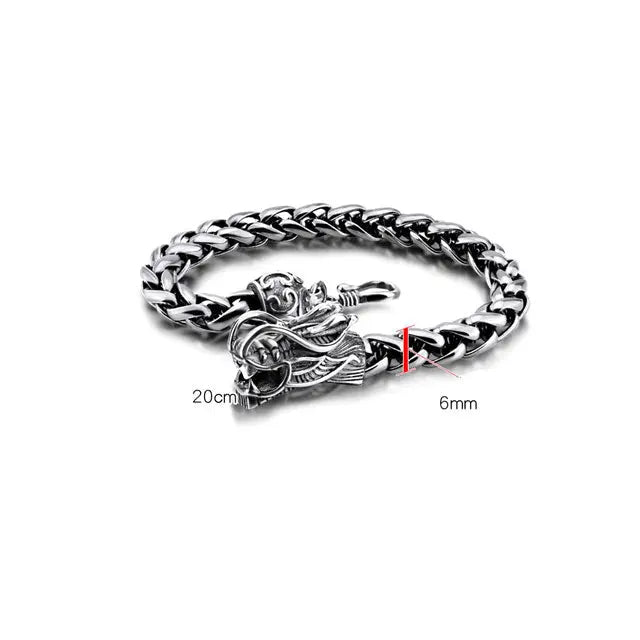 BRACELET DRAGON CÉLESTE (ARGENT) - Viking Héritage