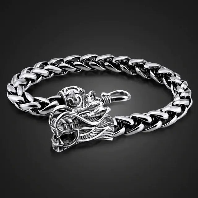 BRACELET DRAGON CÉLESTE (ARGENT) - Viking Héritage