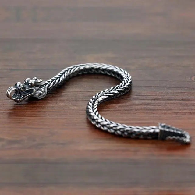 BRACELET DRAGON EN ARGENT .925 - Viking Héritage