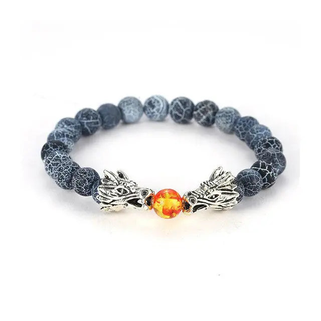 BRACELET DRAGON - PIERRE DE LAVE - Viking Héritage
