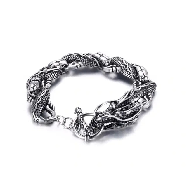 BRACELET DRAGON UNIQUE (ACIER) - Viking Héritage