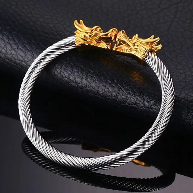 BRACELET DRAGON (ACIER) - Viking Héritage