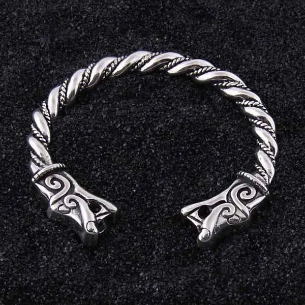 BRACELET VIKING JORMUNGANDR ARGENT STERLING .925 - Viking Héritage
