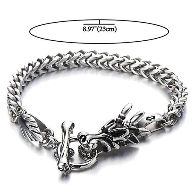 BRACELET VIKING TÊTE DE DRAGON - Viking Héritage