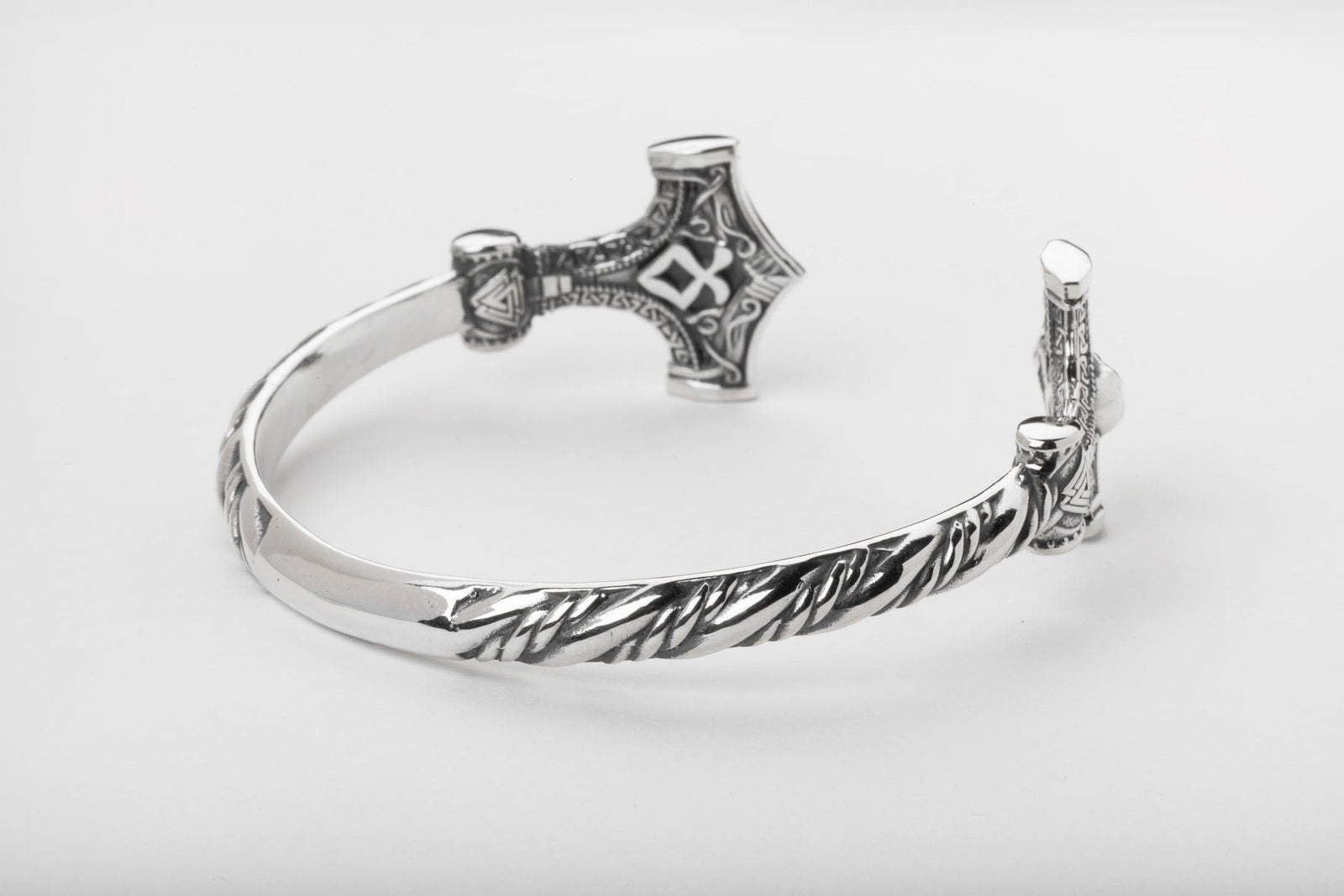 Bracelet Thor et Marteau — Argent 925