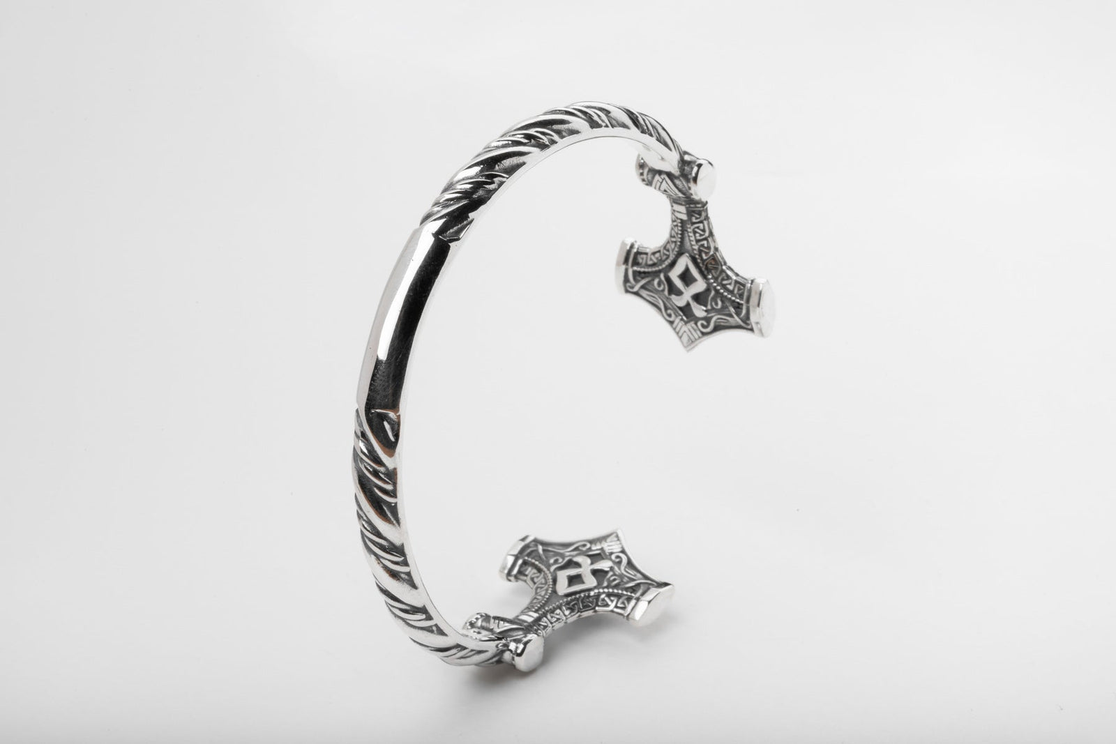 Bracelet Thor et Marteau — Argent 925