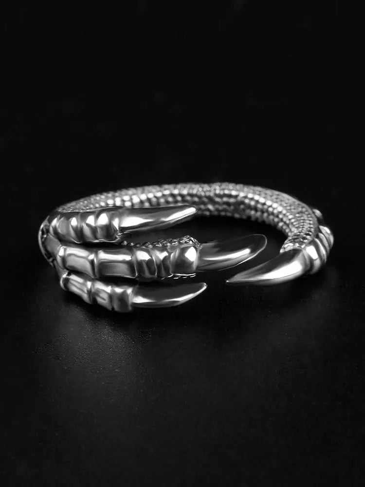 Bague Fáfnir Griffes de Dragon (Argent) - Viking Héritage