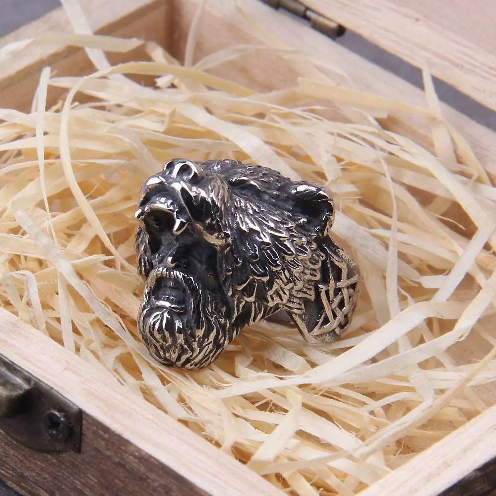 Bague Guerrier Ours Berserker - Viking Héritage