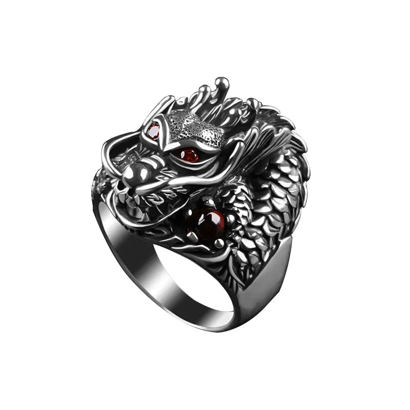 Bague Tête de Dragon (ARGENT) - Viking Héritage