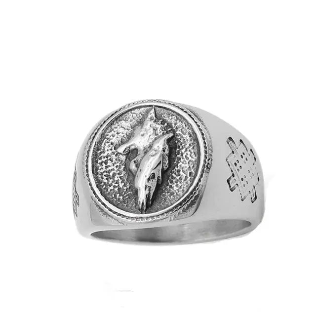 CHEVALIÈRE TÊTE DE LOUP - Viking Héritage