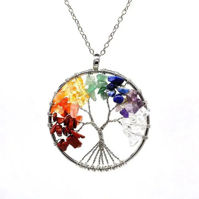 COLLIER ARBRE DE VIE 7 CHAKRAS - Viking Héritage