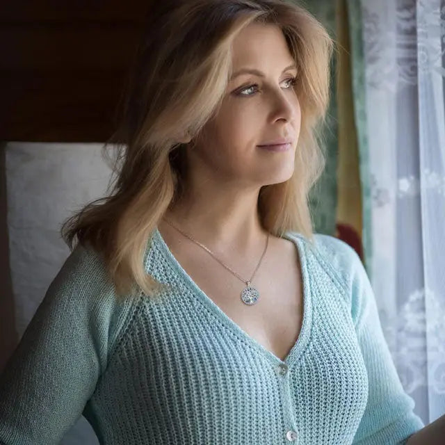 COLLIER ARBRE DE VIE ESPRIT BLEU (ARGENT) - Viking Héritage