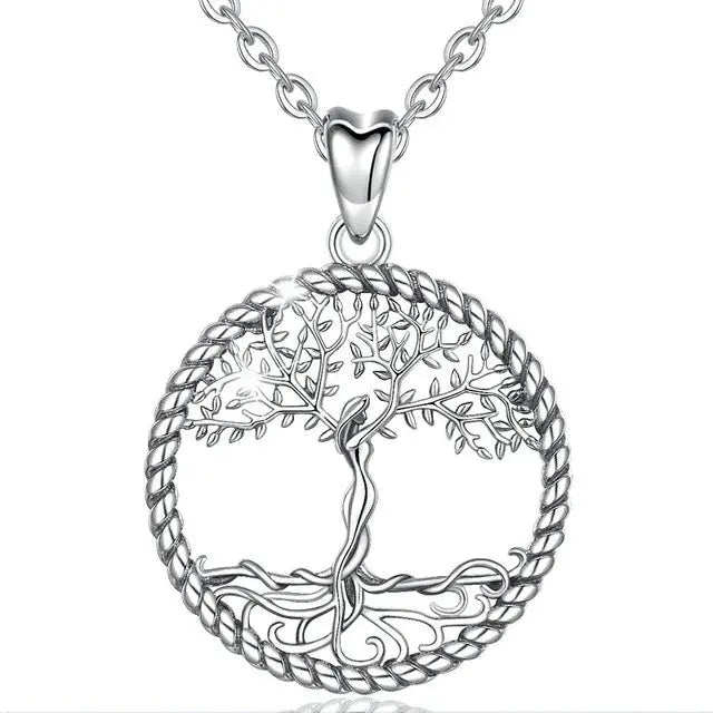 COLLIER ARBRE DE VIE FLEUR DE VIE (ARGENT) - Viking Héritage