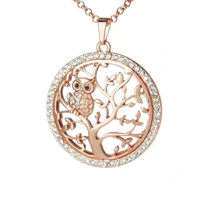 COLLIER ARBRE DE VIE HIBOUX - Viking Héritage