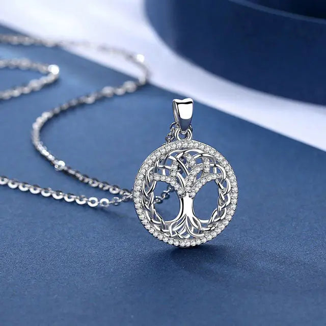 COLLIER ARBRE DE VIE NOEUD CELTIQUE (ARGENT) - Viking Héritage
