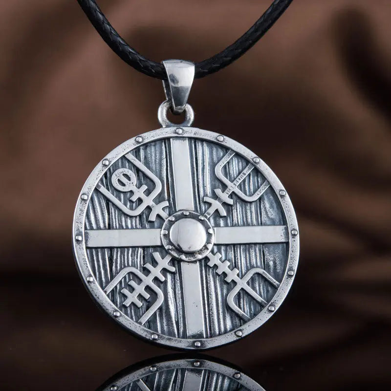 COLLIER BOUCLIER VIKING (ARGENT) - Viking Héritage