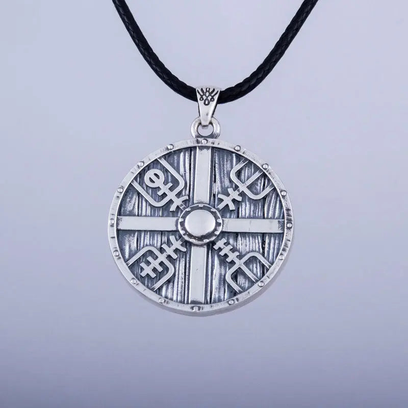 COLLIER BOUCLIER VIKING (ARGENT) - Viking Héritage