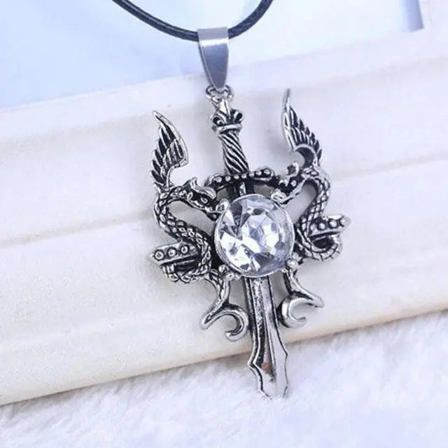 COLLIER COEUR DE DRAGON (ACIER) - Viking Héritage