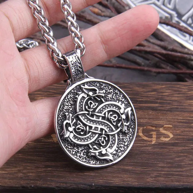 COLLIER DRAGON CELTIQUE (ACIER) - Viking Héritage