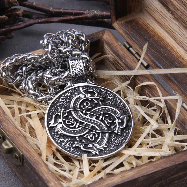 COLLIER DRAGON CELTIQUE (ACIER) - Viking Héritage