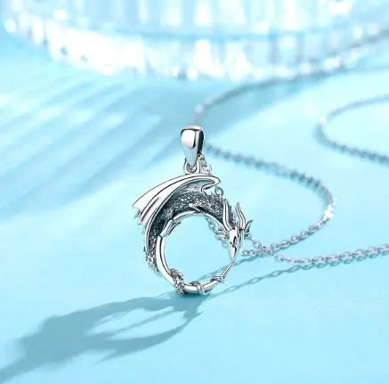 COLLIER DRAGON CELTIQUE (ARGENT) - Viking Héritage