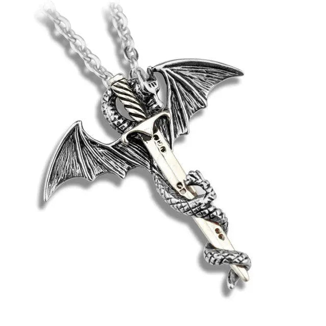 COLLIER DRAGON GARÇON (ACIER) - Viking Héritage