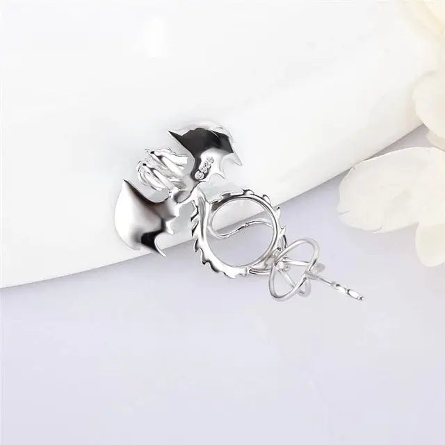 COLLIER DRAGON POUR FEMME (ARGENT) - Viking Héritage