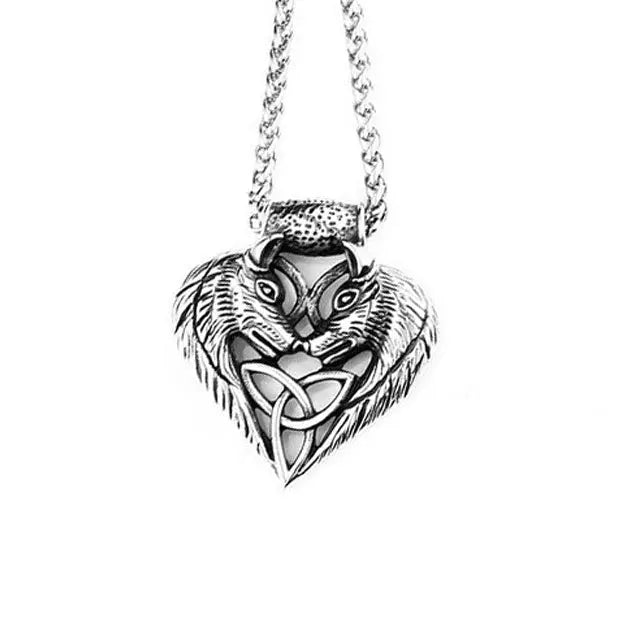 COLLIER LOUP GERI ET FREKI - TRIQUETRA - Viking Héritage