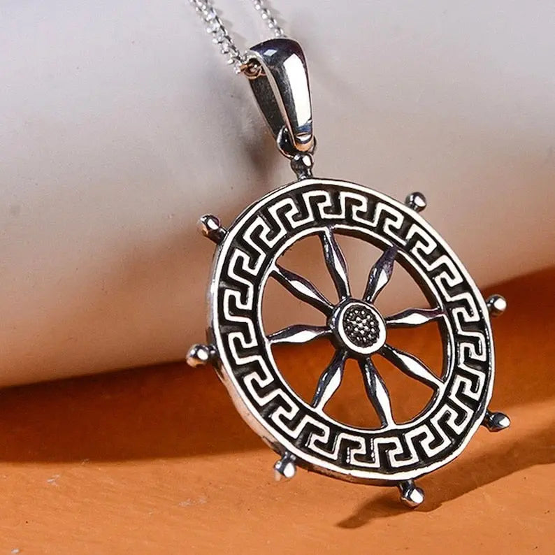 COLLIER SOLEIL NOIR (ARGENT) - Viking Héritage