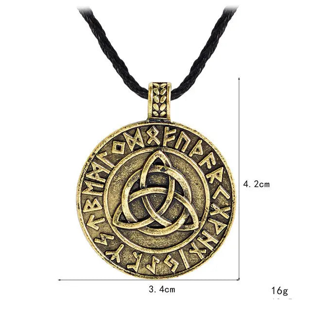 COLLIER-VIKING TRIQUETRA - RUNES - Viking Héritage